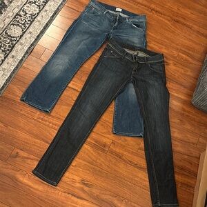 TWO PAIRS OF Hudson Jeans - Blue and Dark Wash